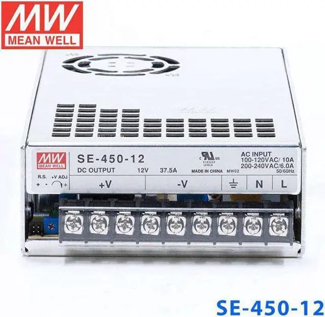 Alt view image 2 of 5 - MW Mean Well Enclosed Type SE-450W-12/15/24/3.3/36/48/5V Non-PFC SE Series 450W Single Output Power Supply (SE-450-12)