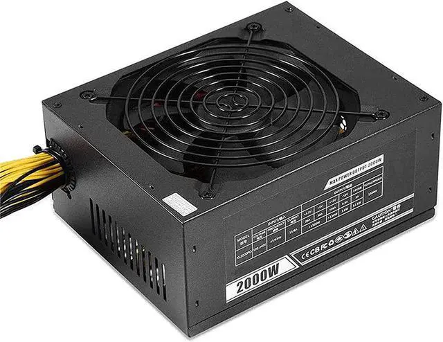 Main image of HaoJieHan Mining Power Supply Support 6/8 GPU,2000W BTC Dogecoin Miner PSU,ATX PC Modular Power ETH Rig Ethereum Miner,Mining Rig System Power Suply