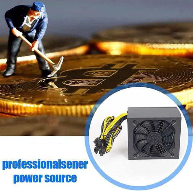 Alt view image 7 of 7 - HaoJieHan Mining Power Supply Support 6/8 GPU,2000W BTC Dogecoin Miner PSU,ATX PC Modular Power ETH Rig Ethereum Miner,Mining Rig System Power Suply