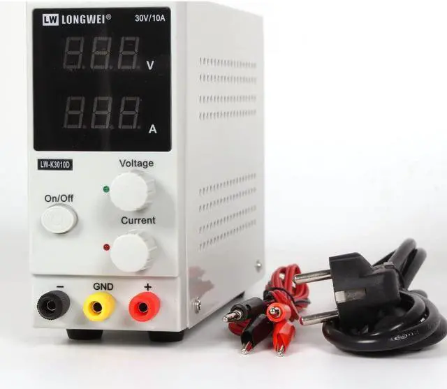 Main image of 30V 10A LED Display Adjustable Switching Regulator DC Power Supply LW-K3010D Laptop Repair Rework 110v - 220v