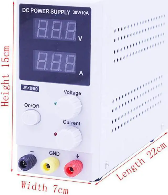 Alt view image 6 of 6 - 30V 10A LED Display Adjustable Switching Regulator DC Power Supply LW-K3010D Laptop Repair Rework 110v - 220v