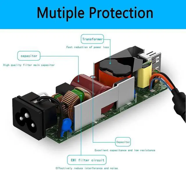 Alt view image 5 of 7 - Laptop Charger for Lenovo USB c 65w 45W Compatible with Lenovo Type-C USB AC Adapter 65 Watt 20V 3.25A fit Yoga C930-13, Yoga S730-13, Yoga 920-13, Yoga 730-13, IdeaPad 730s-13, GX20P92530 Black