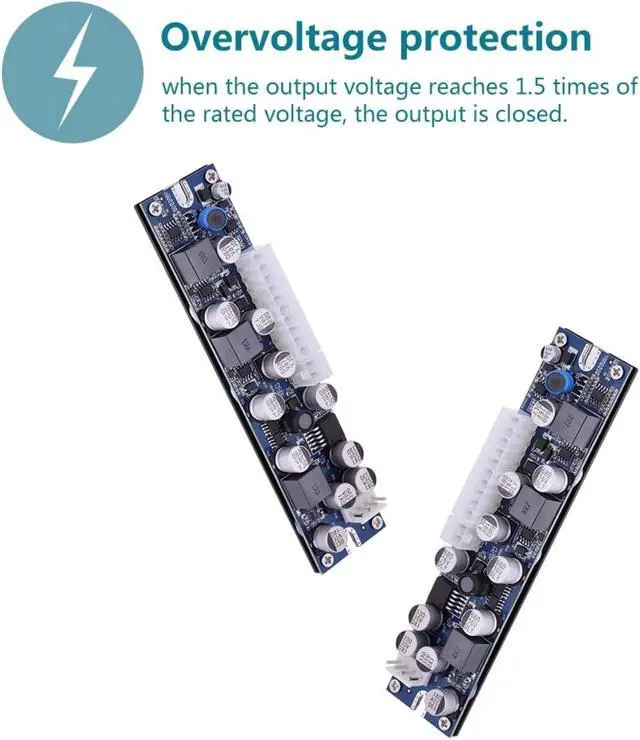 Alt view image 2 of 7 - 100% Silent LD 200W 19V DC Input Pin Power Module DC at Supply DC 24pin ATX to 12V AUX for Mini ITX Motherboards, with Overvoltage Protection and Short Circuit Protection