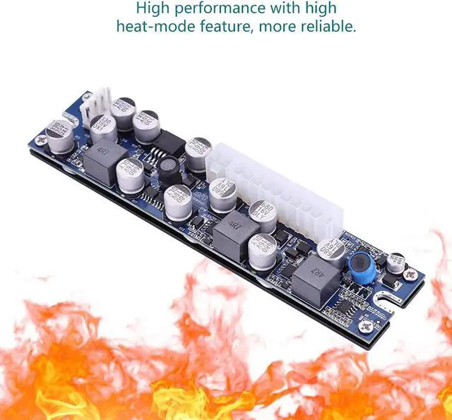 Alt view image 4 of 7 - 100% Silent LD 200W 19V DC Input Pin Power Module DC at Supply DC 24pin ATX to 12V AUX for Mini ITX Motherboards, with Overvoltage Protection and Short Circuit Protection
