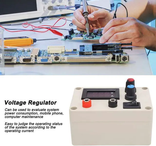 Alt view image 5 of 7 - Adjustable DC Power Supply, Portable Switching Regulated Bench, Constant Current/Voltage PC Power Supply, for Computer Maintenance 5A