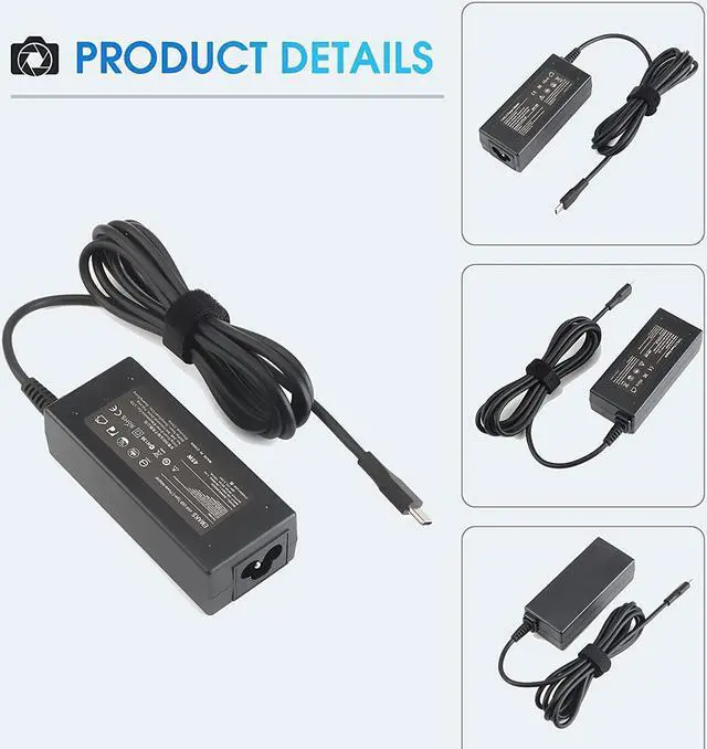 Alt view image 3 of 5 - 45W Type USB C Charger for Acer Chromebook Spin 11 13 15 CP311 CP315 CP513 CP713:CP311-1H CP311-2H CP311-1H-C1FS 1H-C5PN 1HN-C2DV 2H-C679;CP315-1H CP315-1H-P8QY 1H-P1K8 1HT-C4RY 2H-C3KA 2H-C679 3HT