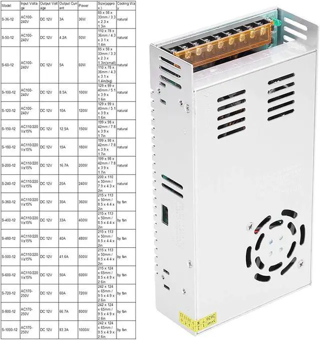 Alt view image 7 of 7 - 60KV High Voltage Pulse Generator Input Voltage DC 6V to 12V 1A-2A Super Arc Ignition Coil Module(S-500-1212V/41.6A/500WAC110/220V)