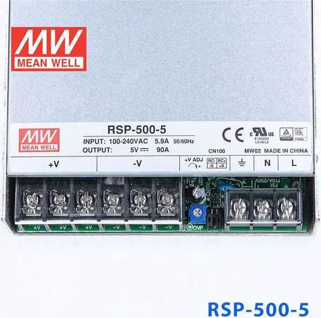 Alt view image 3 of 6 - MW Mean Well Enclosed Type RSP-500W-12/15/24/27/3.3/4/48/5V PFC RSP Series 500W Single Output with PFC Function Power Supply (RSP-500-5)