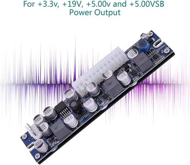 Alt view image 5 of 7 - 100% Silent LD 200W 19V DC Input Pin Power Module DC at Supply DC 24pin ATX to 12V AUX for Mini ITX Motherboards, with Overvoltage Protection and Short Circuit Protection
