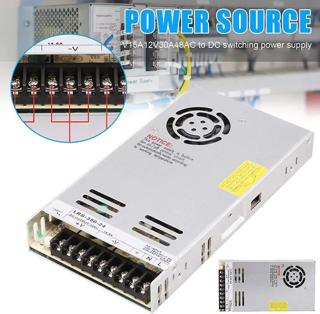 Alt view image 3 of 7 - SDLAJOLLA Mining Power Source, LRS-350-12/24/48V AC to DC Switching Power Supply Computer Accessories for ETH Rig Ethereum Bitcoin Miner
