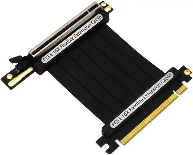 Main image of PCIe Riser Cable, 3.0 x16 PCI Express Riser Extender, Flexible High Speed 90 Degree GUP Riser Cable with 3.3v/12v Power LED for Graphics Card Vertical Mount (20cm 90 Degree)