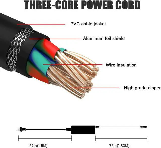 Alt view image 4 of 7 - 45W USB C Laptop Charger-for Lenovo Chromebook 100e 300e 500e C330 ThinkPad T480 T490 T495 L380 L390 L490 E490 E495 E580 E590 X280 X390 Type C Ideapad Yoga 720 C940 Replacement Power Supply Cord