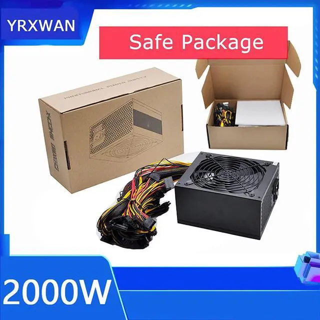 Alt view image 6 of 7 - HaoJieHan BTC Modular Mining Power Supply,2000W Professional Mining Rig System Power Supply, Support 6/8 GPU PSU ETH Rig Ethereum Mine for Bitcoin Mining