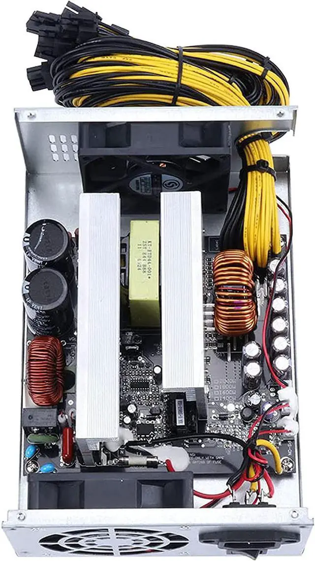 Alt view image 5 of 7 - HaoJieHan 2000W ATX Mining Power Supply PSU,6 Pin for 6 GPU ETH Rig Ethernet Miner-Quiet Cooling Fan,BTC Mining Rig System Mining Power Supply