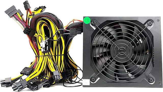 Main image of HaoJieHan BTC Mining Power Supply for Mining Rig System,2000W Dogecoin Ether ATX PC Modular PSU,Support 6/8 GPU for ETH Rig Ethereum Miner