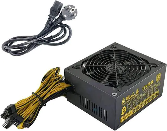 Main image of HaoJieHan BTC Mining Power Supply 2000W ATX PSU Modular Ether Mining PC Power Supply,6/8 Graphics Card 180-264V Power Supply Mining Machine Support