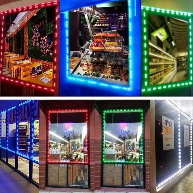 Alt view image 2 of 7 - LED Module Light Window Lights Storefront Lights 200pcs Business Decorative Strip Light 5050 RGB SMD LED with 12V 30A DC Universal Regulated Switching Power Supply Pomelotree