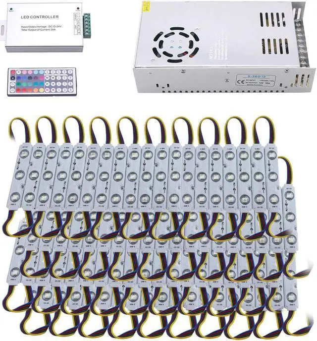 Main image of LED Module Light Window Lights Storefront Lights 200pcs Business Decorative Strip Light 5050 RGB SMD LED with 12V 30A DC Universal Regulated Switching Power Supply Pomelotree