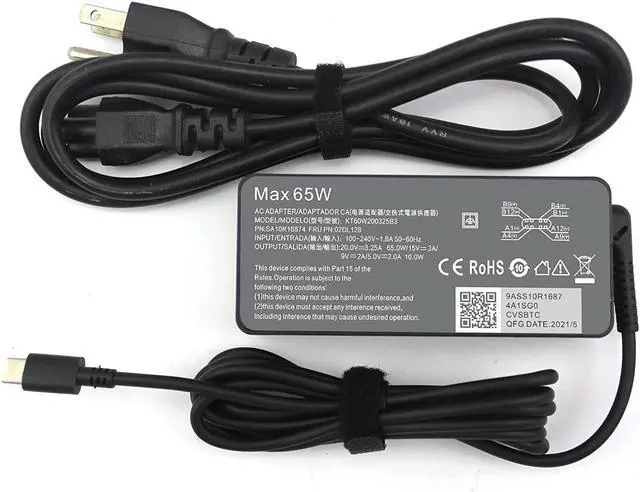 Alt view image 4 of 7 - 65W 45W USB Type C Charger AC Adapter for Dell Chromebook 3500 3400 3100 3300 5300 5400 5500 7200 7300 7400 5190 2-in-1 Latitude 12 5285 5289 ?Latitude 13 3380 3390 XPS 12 9250 XPS 13 9350 9360