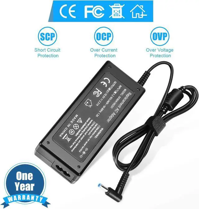 Alt view image 6 of 7 - 19.5V 2.31A 45W Ac Adapter for HP Pavilion 11 13 15 HP Stream 11 13 14 Elitebook Folio 1040 G1 Touchsmart 15 250 G3 255 G4 355 G2 Hp Spectre X360 Power Cord Supply