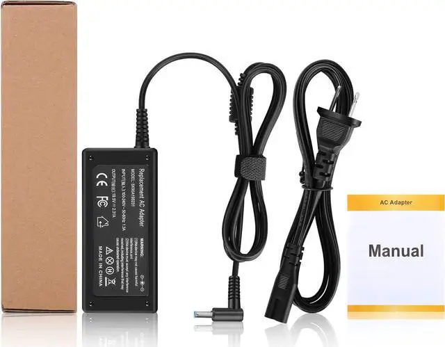 Alt view image 7 of 7 - 19.5V 2.31A 45W Ac Adapter for HP Pavilion 11 13 15 HP Stream 11 13 14 Elitebook Folio 1040 G1 Touchsmart 15 250 G3 255 G4 355 G2 Hp Spectre X360 Power Cord Supply