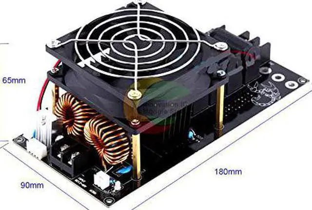 Alt view image 6 of 6 - DC 12V 36V ZVS Tesla Coil Induction Heating Board 1000W 20A Power Supply Module Assembled with Heater Cooling Fan Electronic