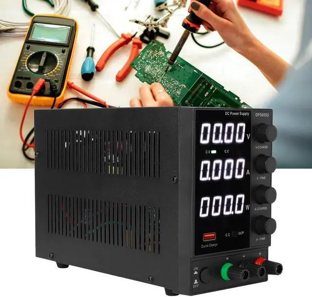 Alt view image 3 of 7 - Over?Current Protection LED 4?Digit Display Power Supply DC Power Supply for Phone Computer Maintenance(US Standard 110V)