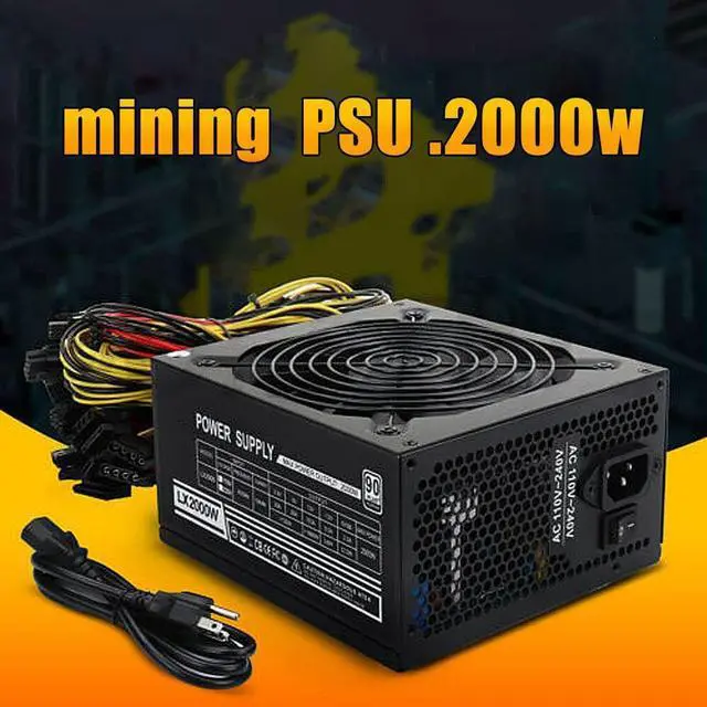 Alt view image 2 of 7 - Paddsun Modular Mining Power Supply 2000W PSU for 8 GPU ETH BTC Rig Ethereum Miner