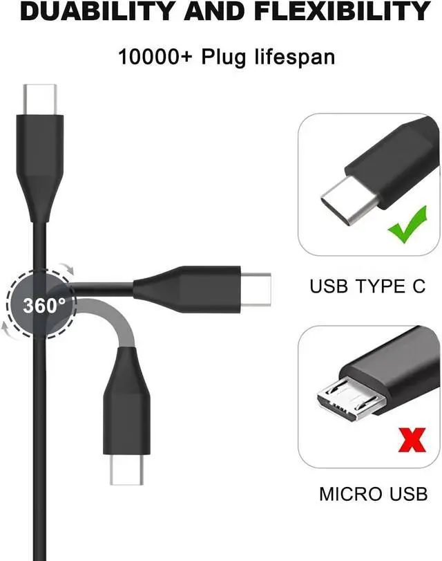 Alt view image 2 of 7 - 45w USB Type C AC Charger Fit for Asus Chromebook CX22NA C302CA C302C C302 C423 C423N C423NA 14 C425TA C425T C425 Laptop Power Supply Adapter Cord