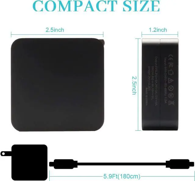 Alt view image 3 of 7 - 45w Laptop USB-C Charger For Samsung Chromebook Charger Type C PA-1300-87 XE520QAB XE350XBA Asus Chromebook Charger Samsung Chromebook 4 Charger Samsung Chromebook Plus Charger(Charger Also For Phone)