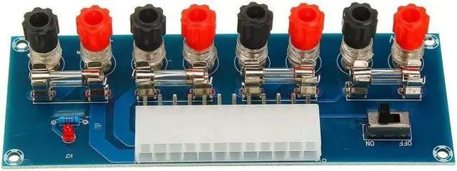 Alt view image 2 of 6 - Taidacent 5 Pcs 24 Pin ATX Adapter Board PC Power Supply Breakout Board Computer Chassis Power Supply ATX Power Board Power Output Terminal