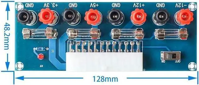 Alt view image 6 of 6 - Taidacent 5 Pcs 24 Pin ATX Adapter Board PC Power Supply Breakout Board Computer Chassis Power Supply ATX Power Board Power Output Terminal