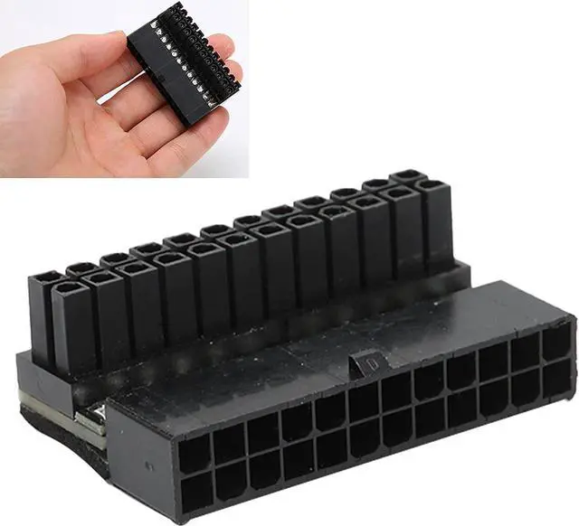 Alt view image 3 of 7 - ATX 24Pin Female to 24pin Male 90 Degree Power Adapter Mainboard Motherboard for Desktops PC Supply Changing The Mounting Direction of Cable(PW-007)