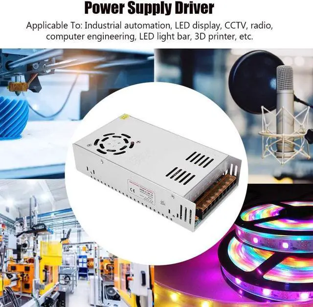 Alt view image 3 of 7 - Reliable Switch Power Supply Driver for Radio(S-500-24 (24V/20.8A/500W) AC110/220V±15%, pink)
