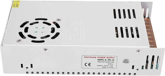 Alt view image 7 of 7 - Aluminum Alloy Switch Power Supply Driver for Computer Engineering(S-480-24 (24V/20A/480W) AC110/220V±15%, pink)