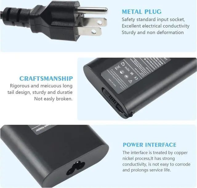 Alt view image 3 of 7 - AC Adapter Charger for Dell Chromebook 3100, Chromebook 3100 2-in-1. by Galaxy Bang USA