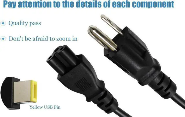 Alt view image 3 of 7 - Feppery Laptop Charger 65W 45W?Ac Adapter Power Supply?20V 3.25A for Lenovo Thinkpad E440 E450 E550 E560 T430 T440 T440S T440P T450 T460 T460S T540P T560 Ideapad Yoga 2 11, 11s, 13, 2 Pro