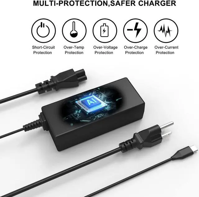 Alt view image 5 of 7 - 45W USB C Type C Charger for Acer Chromebook Spin 11 13 R13 15 CP311 CP315 CP713 CP311-1H 2H CB311 CB315 C771 CB5-312T R721 PA-1450-78 Spin Swift 5 7 N16Q10 N17Q5 N17Q9 N18Q1 Ac Power Adapter