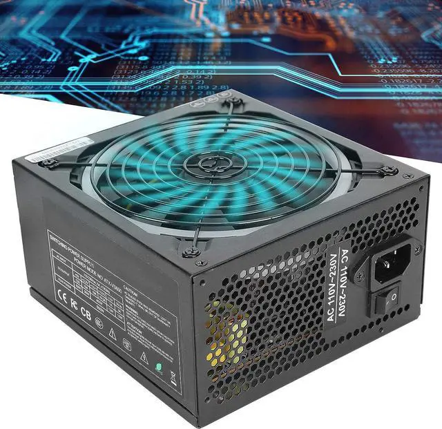 Alt view image 6 of 7 - Power Supply Module, Low Energy Consumption Durable 600W Computer Power Supply, Strong for Computer Desktop (US Plug 100240V)