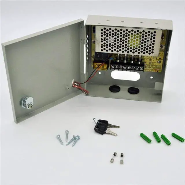 Alt view image 2 of 6 - kdajhag AC 100~240V to DC 12V 3A 36W Output 4 Channels CCTV Power Supply Box for Cameras