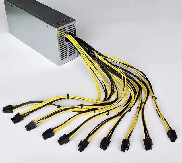 Alt view image 5 of 7 - Miner Power Supply PSU 1800w 2U Modular PSU 100V-240V Input 10x6Pin for S9 or L3+ or Z9 Mini or D3 w
