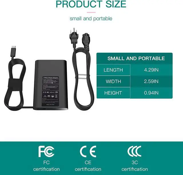 Alt view image 4 of 7 - NACKEEY 65W Charger For Lenovo IdeaPad Flex 5 3 CB 5-15 5-14ARE05 5-14ITL05 CB-11M735 7-14ARE05 7-14ITL05 Yoga 720 730 C630 C740 C940 C930 910-13IKB Type-C Laptop Power Supply Cord (LX65A200325)