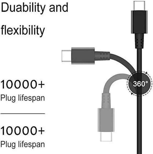 Alt view image 3 of 7 - 65W 45W USB C Type C Laptop Charger for Lenovo Chromebook 100e 300e 500e C330 S330 ThinkPad T480 T580 T480s T580s E480 E580 Yoga A485 T490S T590 C930 C940 13 IdeaPad 730s Power Supply Adapter Cord