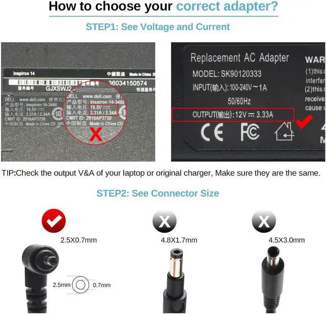 Alt view image 2 of 7 - 40W Replacement Ac Adapter for Samsung Chromebook 303c 503c 500c 300T 500T 700T Xe303c12 Xe500c12 Xe500c13 Xe503c12 Xe503c32 Samsung 11.6" Chromebook Laptop Charger Power Supply Cord