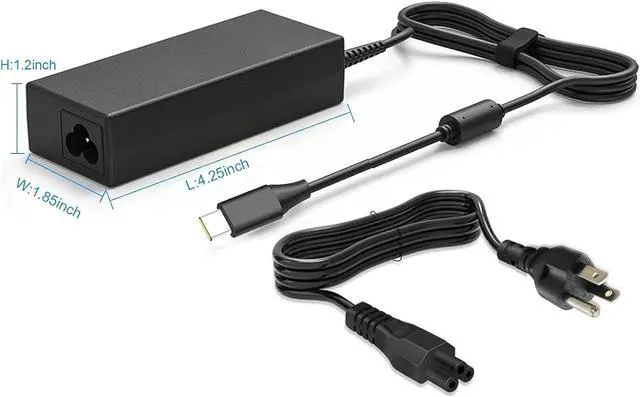 Alt view image 5 of 7 - 65W 45W Type C USB C Laptop Charger Compatible with Lenovo ThinkPad X1 L380 T480 T580s T580 T480s X270, Yoga C940 C740 C930 730 S730 730S 920 Chromebook c330 100e 300e 500e c340 N23 Power Supply