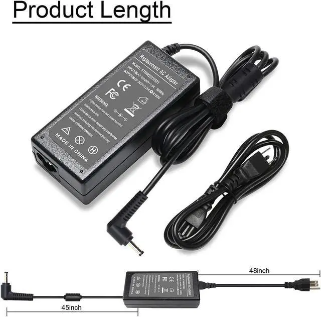 Alt view image 3 of 7 - ZAYUPVL Adapter Charger for Lenovo 20V 3.25A 65W with 4.0mm1.7mm Compatible with P/N: ADLX65CCGU2A ADLX65CDGA2A 80MH005TGE