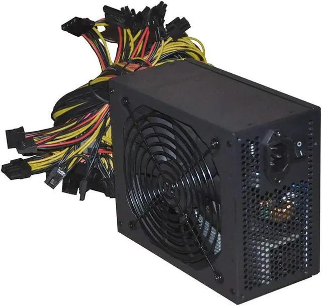 Alt view image 4 of 7 - Qewmsg ATX Mining Pc Power Supply Supports 8 Graphics Cards 100-240v Po