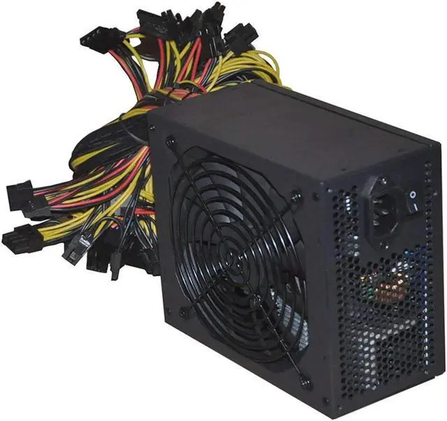 Alt view image 6 of 7 - Qewmsg ATX Mining Pc Power Supply Supports 8 Graphics Cards 100-240v Po
