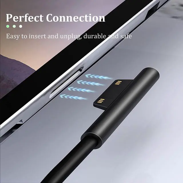 Alt view image 6 of 7 - 36W Surface Pro 3 Charger Surface Pro 4 Charger Compatible with Microsoft Surface Pro 3 Surface Pro 4 i5 i7 Surface Pro 5 Surface Laptop Power Supply