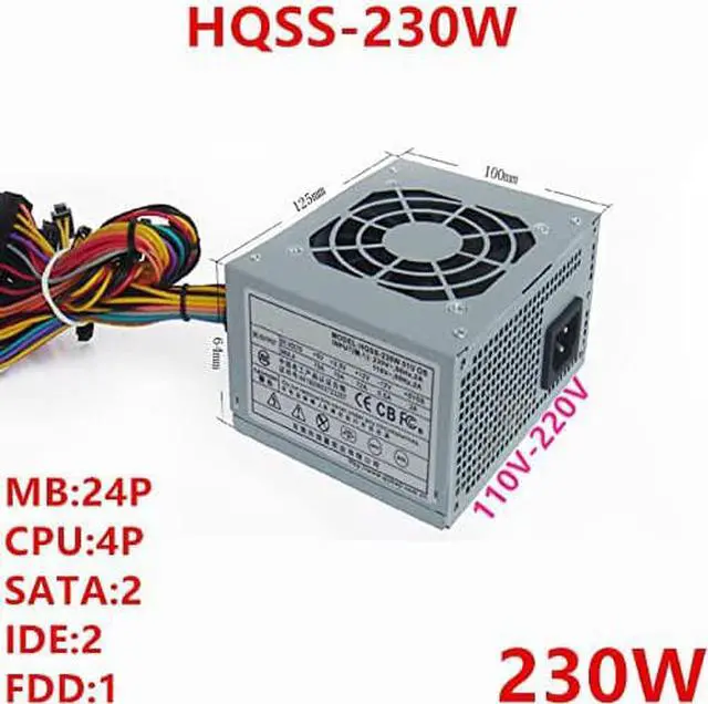 Alt view image 3 of 3 - PSU for Qiyi MATX Micro SFX Rated 230W Peak 300W Power Supply HQSS-230W